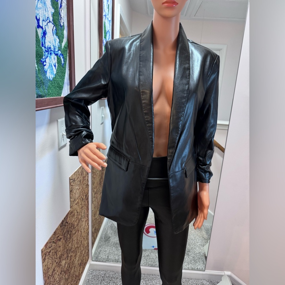 Tart Collections Faux Leather Blazer – Size S – NWT